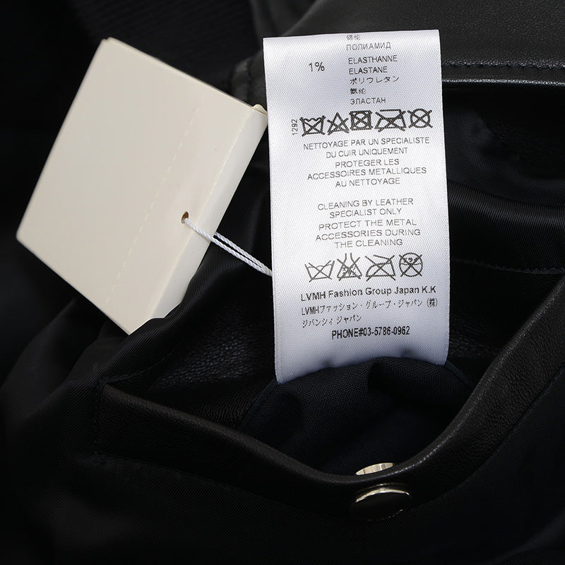 ラウンド スター レザージャケット ラムスキン ブラック メンズ サイズ48 ジャケット