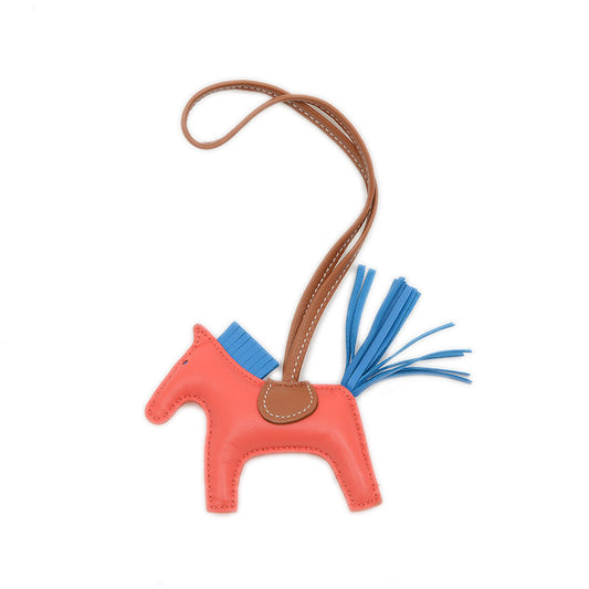 ロデオPM バッグチャーム ローズテキサス/ブルーザンジバル/ゴールド Y刻印 バッグチャーム