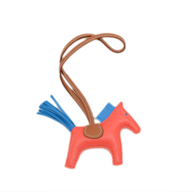 ロデオPM バッグチャーム ローズテキサス/ブルーザンジバル/ゴールド Y刻印 バッグチャーム