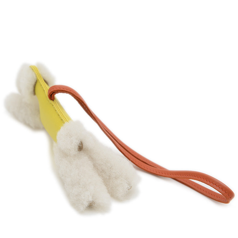 バディ バッグチャーム アニューミロ/ムートン ライム/コーネリアン/エクリュ U刻印 バッグチャーム