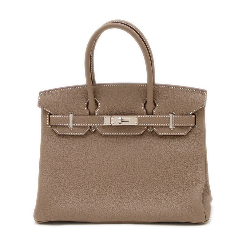 バーキン30 トゴ エトゥープ シルバー金具 K刻印 ハンドバッグ