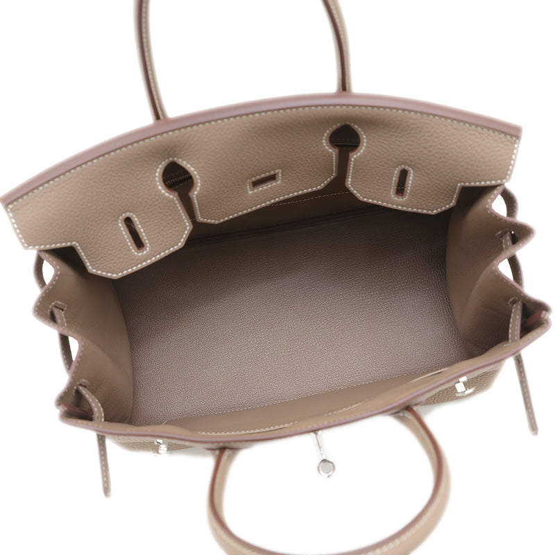 バーキン30 トゴ エトゥープ シルバー金具 K刻印 ハンドバッグ