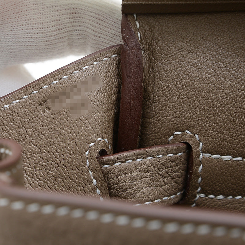 バーキン30 トゴ エトゥープ シルバー金具 K刻印 ハンドバッグ