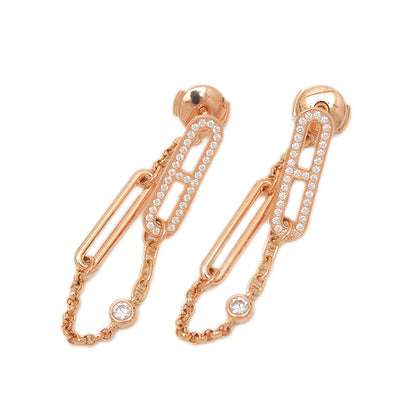 シェーヌダンクル カオス ピアス K18PG/ダイヤ ピアス