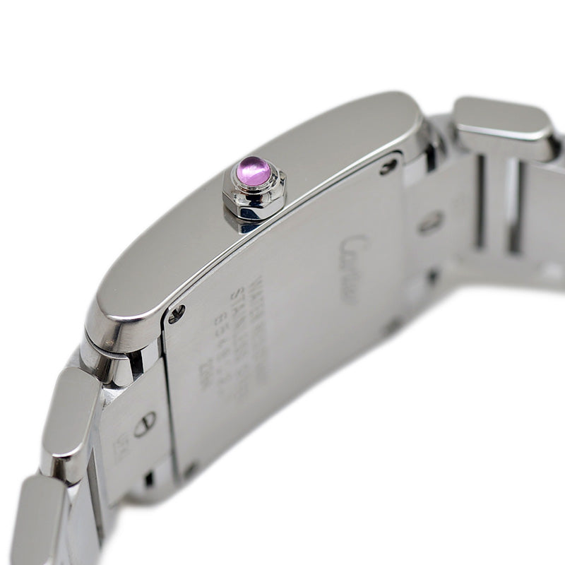 タンクフランセーズSM ピンクシェル文字盤 SS クォーツ W51028Q3 腕時計