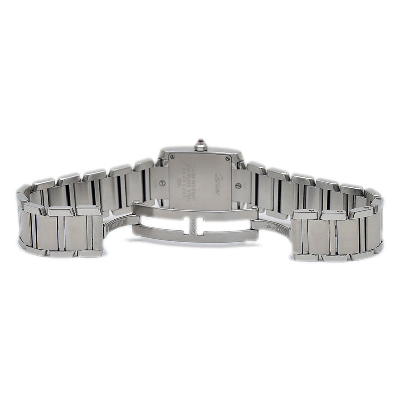 タンクフランセーズSM ピンクシェル文字盤 SS クォーツ W51028Q3 腕時計