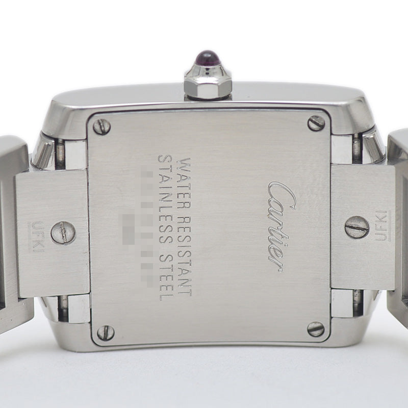 タンクフランセーズSM ピンクシェル文字盤 SS クォーツ W51028Q3 腕時計