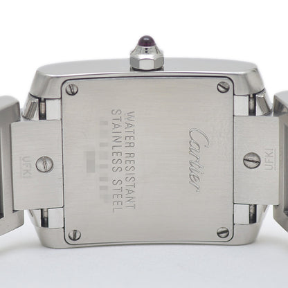 タンクフランセーズSM ピンクシェル文字盤 SS クォーツ W51028Q3 腕時計