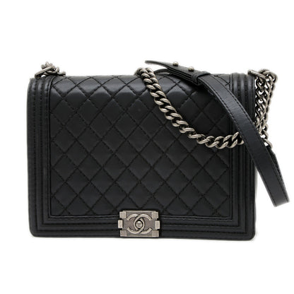 ボーイシャネル チェーンショルダー ラムスキン ブラック A92193 ショルダーバッグ