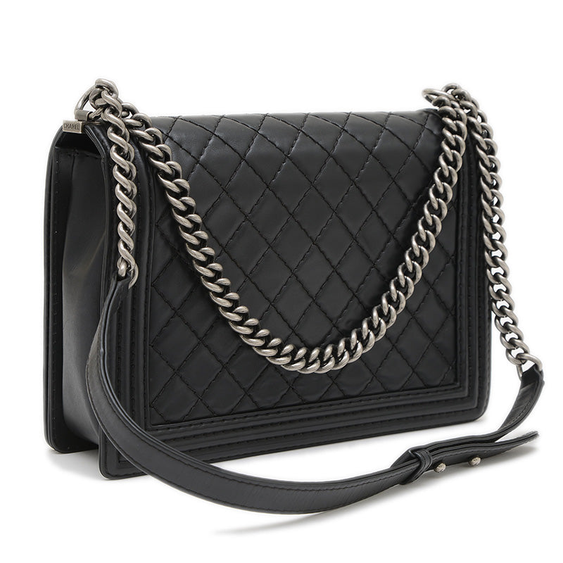 ボーイシャネル チェーンショルダー ラムスキン ブラック A92193 ショルダーバッグ
