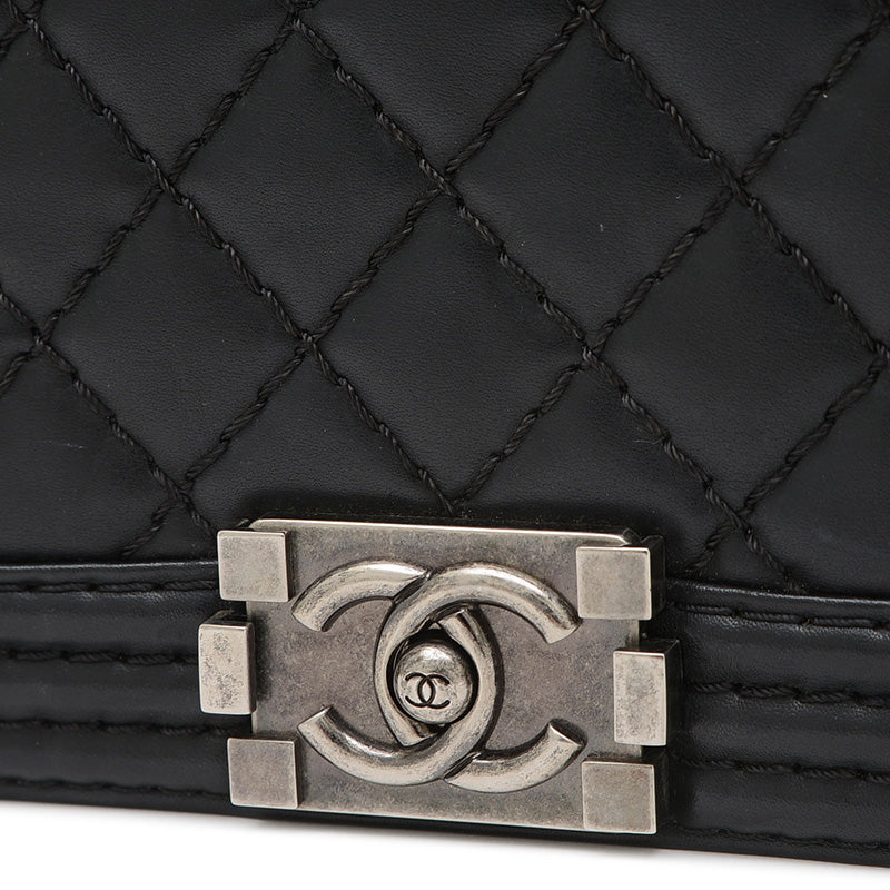 ボーイシャネル チェーンショルダー ラムスキン ブラック A92193 ショルダーバッグ