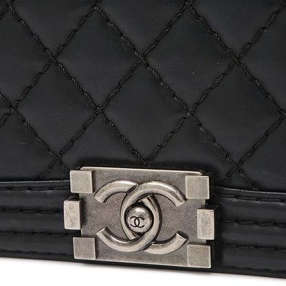 ボーイシャネル チェーンショルダー ラムスキン ブラック A92193 ショルダーバッグ