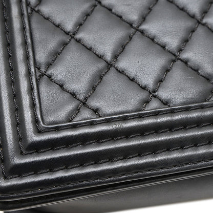 ボーイシャネル チェーンショルダー ラムスキン ブラック A92193 ショルダーバッグ