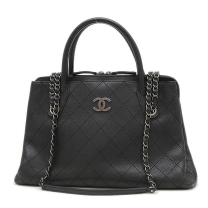 マトラッセ チェーンショルダー 2WAYバッグ キャビア ブラック A94849 ショルダーバッグ