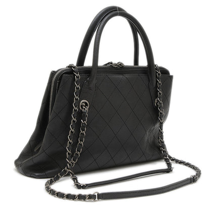 マトラッセ チェーンショルダー 2WAYバッグ キャビア ブラック A94849 ショルダーバッグ