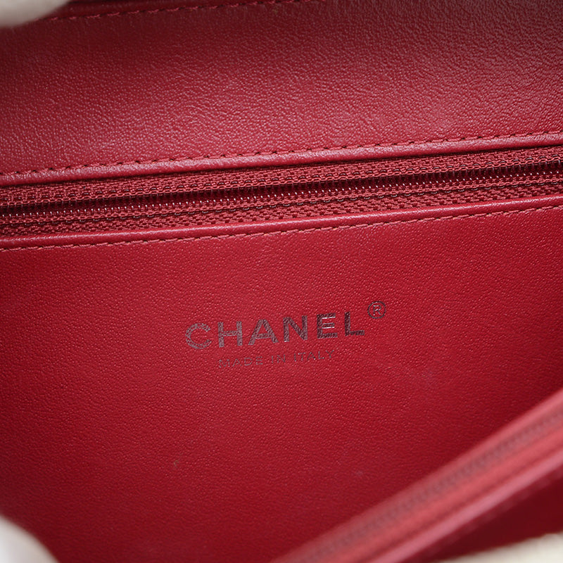 CCフィリグリー バニティ 2WAYバッグ キャビアスキン ホワイト/ブラック A93343 ショルダーバッグ