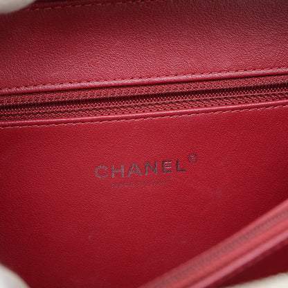 CCフィリグリー バニティ 2WAYバッグ キャビアスキン ホワイト/ブラック A93343 ショルダーバッグ