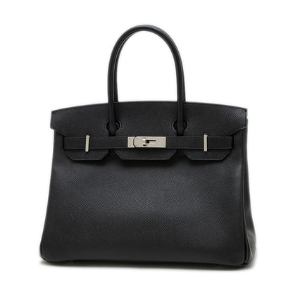 バーキン30 エプソン ブラック シルバー金具 T刻印 ハンドバッグ