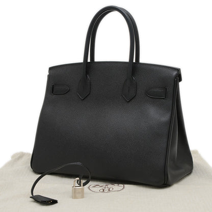 バーキン30 エプソン ブラック シルバー金具 T刻印 ハンドバッグ