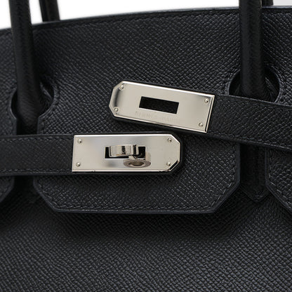 バーキン30 エプソン ブラック シルバー金具 T刻印 ハンドバッグ