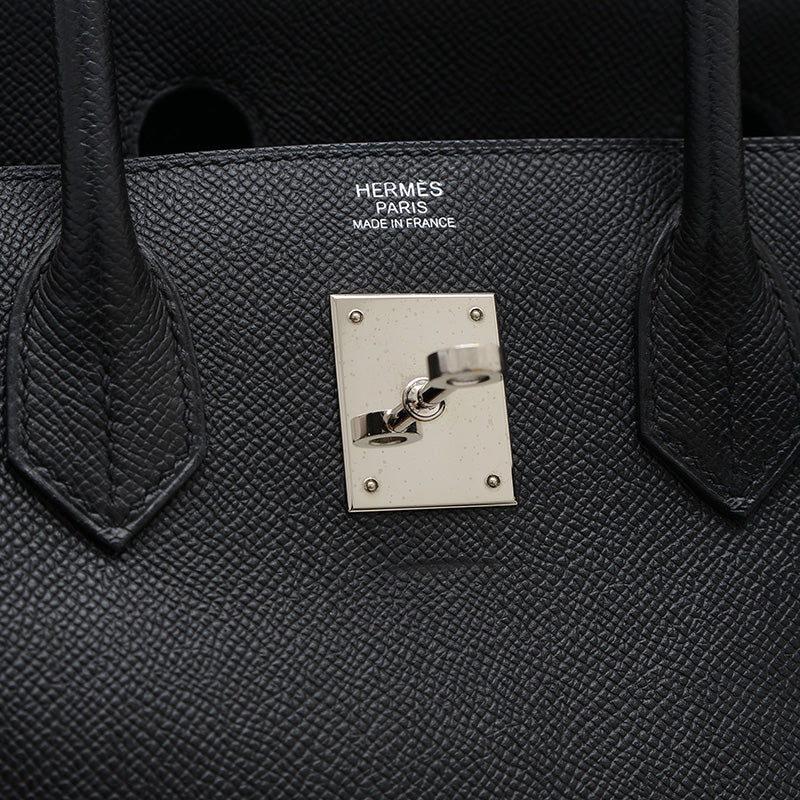 バーキン30 エプソン ブラック シルバー金具 T刻印 ハンドバッグ