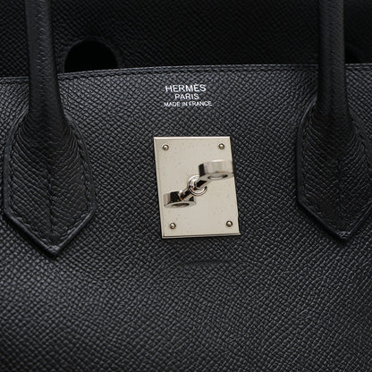 バーキン30 エプソン ブラック シルバー金具 T刻印 ハンドバッグ