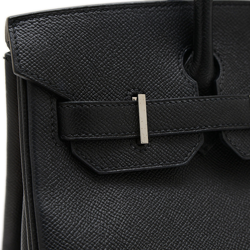 バーキン30 エプソン ブラック シルバー金具 T刻印 ハンドバッグ