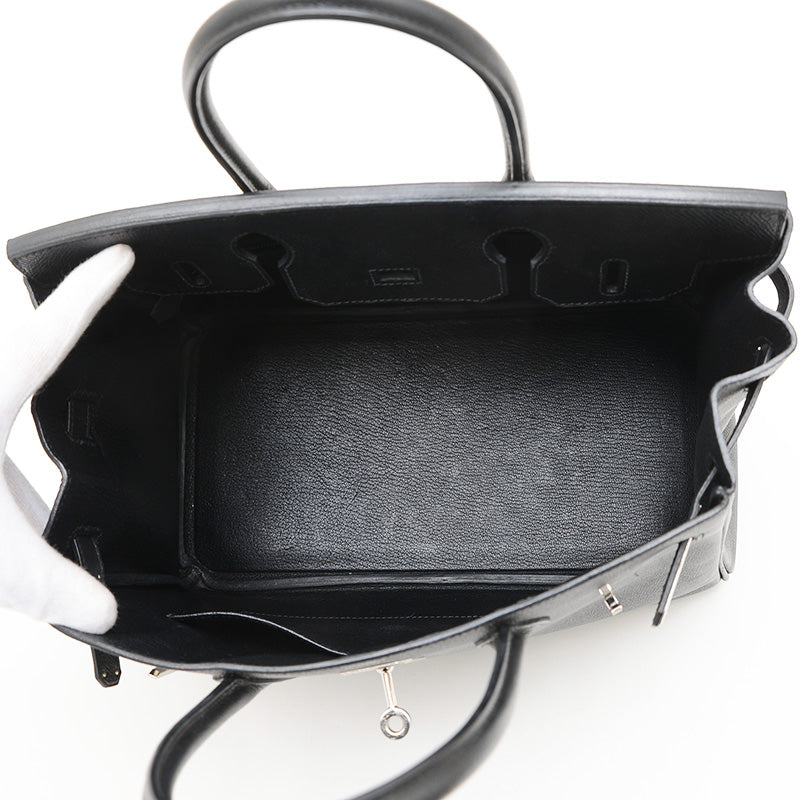 バーキン30 エプソン ブラック シルバー金具 T刻印 ハンドバッグ