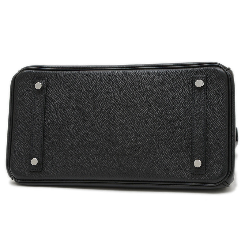 バーキン30 エプソン ブラック シルバー金具 T刻印 ハンドバッグ