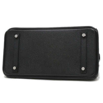 バーキン30 エプソン ブラック シルバー金具 T刻印 ハンドバッグ