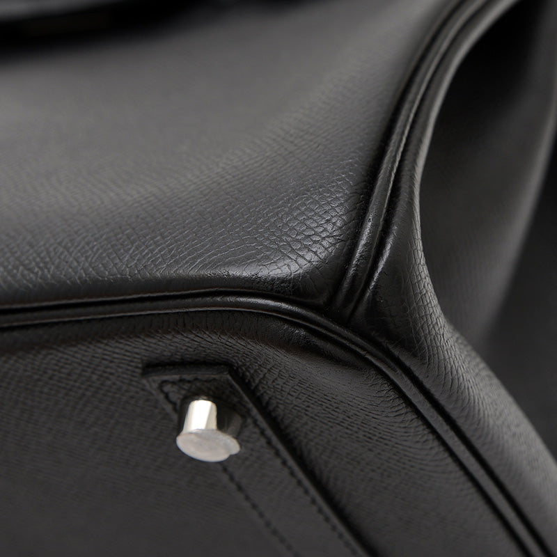 バーキン30 エプソン ブラック シルバー金具 T刻印 ハンドバッグ