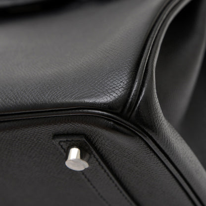 バーキン30 エプソン ブラック シルバー金具 T刻印 ハンドバッグ