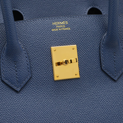 バーキン35 エプソン ブルーブライトン ゴールド金具 D刻印 ハンドバッグ