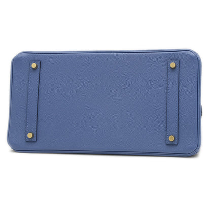 バーキン35 エプソン ブルーブライトン ゴールド金具 D刻印 ハンドバッグ