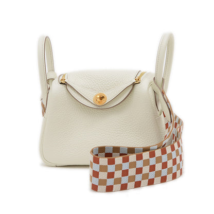 リンディ ミニ トリヨン サングル マキシ カドリーユ マッシュルーム/ナタ U刻印 ショルダーバッグ