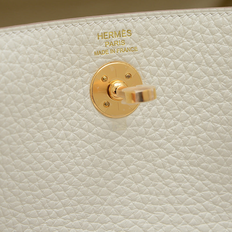 リンディ ミニ トリヨン サングル マキシ カドリーユ マッシュルーム/ナタ U刻印 ショルダーバッグ