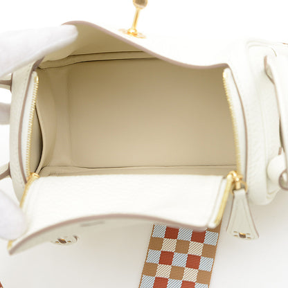 リンディ ミニ トリヨン サングル マキシ カドリーユ マッシュルーム/ナタ U刻印 ショルダーバッグ