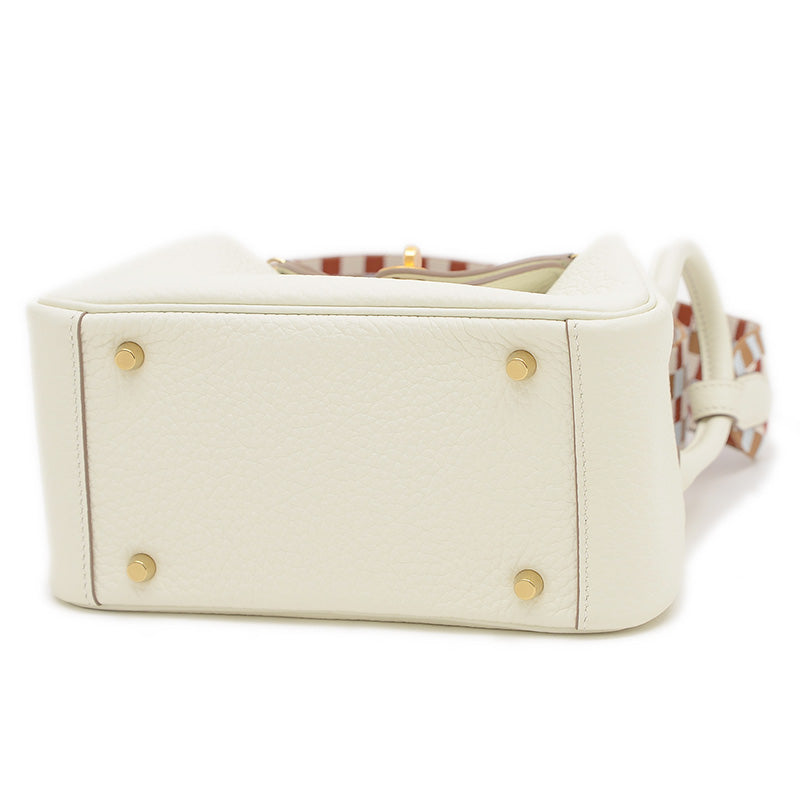 リンディ ミニ トリヨン サングル マキシ カドリーユ マッシュルーム/ナタ U刻印 ショルダーバッグ