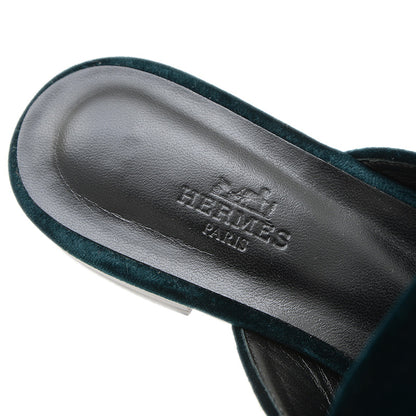 ミュール ビューティー ヴェロワ グリーン レディース 39サイズ パンプス