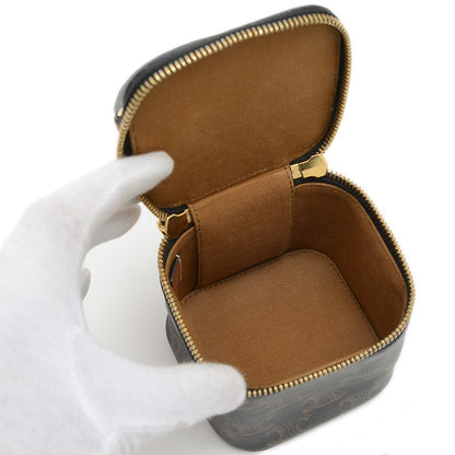 トリオンフ ミニ 2WAYポーチ タン/ブラック 10J762CZ1 バニティバッグ