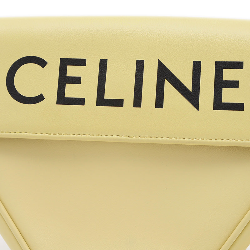 トライアングル ショルダーバッグ レザー イエロー 195903 ショルダーバッグ