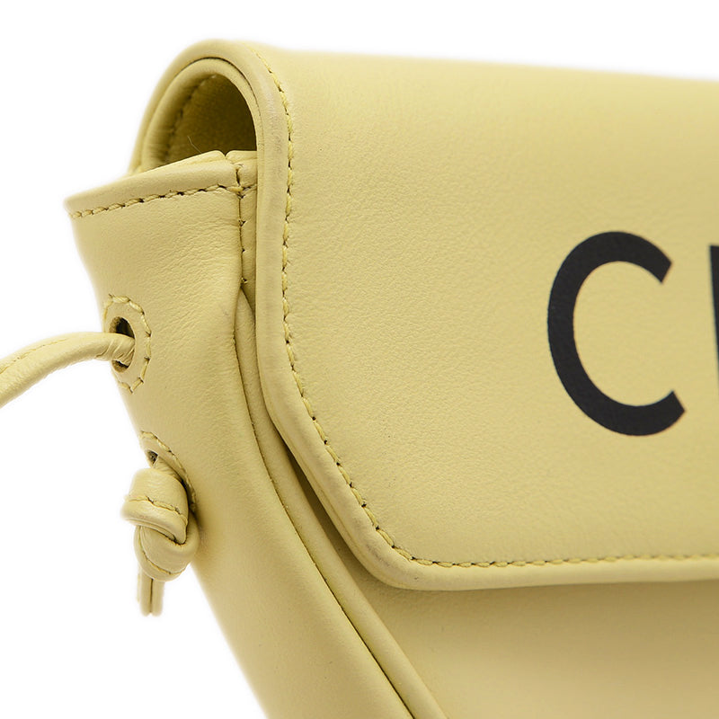 トライアングル ショルダーバッグ レザー イエロー 195903 ショルダーバッグ