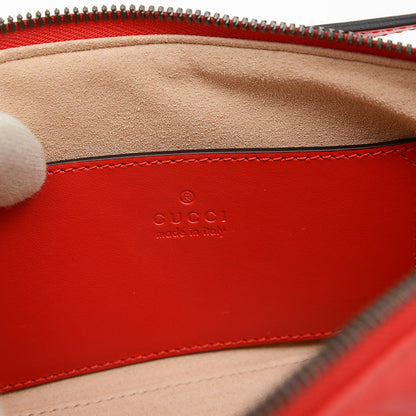 GGマーモント ワンショルダーバッグ レザー レッド 739166 ショルダーバッグ