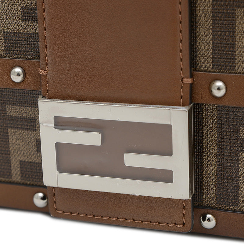 ズッカ バケット トランク ショルダーバッグ キャンバス/レザー ブラウン 7VA507 ショルダーバッグ