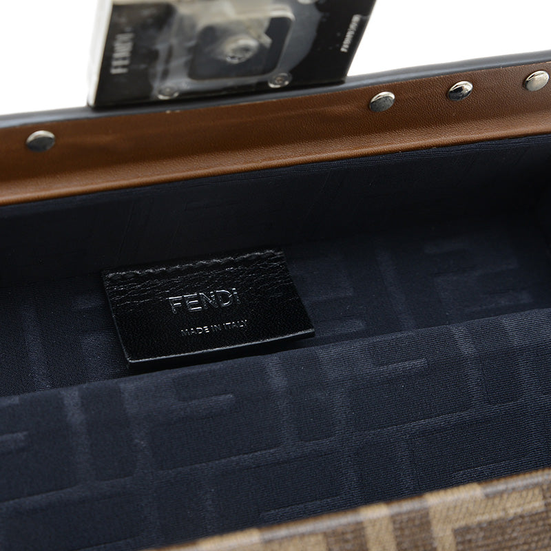 ズッカ バケット トランク ショルダーバッグ キャンバス/レザー ブラウン 7VA507 ショルダーバッグ