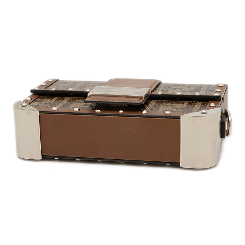 ズッカ バケット トランク ショルダーバッグ キャンバス/レザー ブラウン 7VA507 ショルダーバッグ