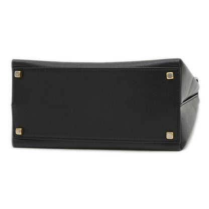 ガンチーニ 2WAY ショルダーバッグ ブラック レザー ゴールド金具 ハンドバッグ