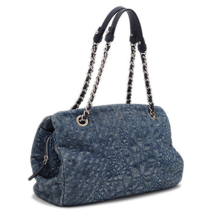 カメリア チェーンバッグ デニム ブルー シルバー金具 A66903 ショルダーバッグ