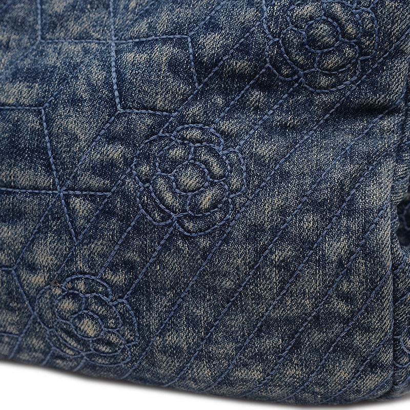 カメリア チェーンバッグ デニム ブルー シルバー金具 A66903 ショルダーバッグ