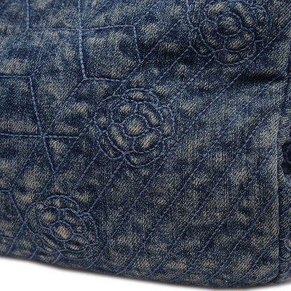 カメリア チェーンバッグ デニム ブルー シルバー金具 A66903 ショルダーバッグ